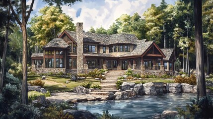 Obraz premium Precision and creativity in drawing professional construction blueprints and floor plans expert craftsmanship combines technical accuracy and artistic vision to bring architectural dreams to life 