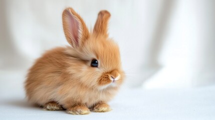 Playful bunny rabbit indoor setting pet photography soft light close-up nature's charm