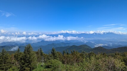 Fototapeta premium 長野県の美ヶ原の眺望