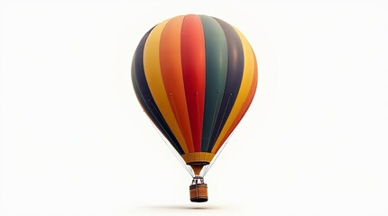 Obraz premium Colorful Hot Air Balloon on White Background