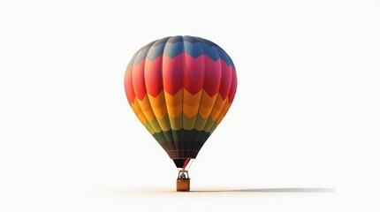 Obraz premium Colorful Hot Air Balloon on White Background