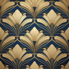 Art Deco seamless vintage wallpaper pattern. Geometric decorative background