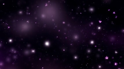 Fototapeta premium Purple Glowing Particles in Dark Space Background