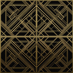 Seamless geometric pattern. With gold color line ornament. creative design for different backgrounds. Seamless horizontal borders with repeating line texture.