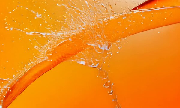 dynamic splash of orange juice
