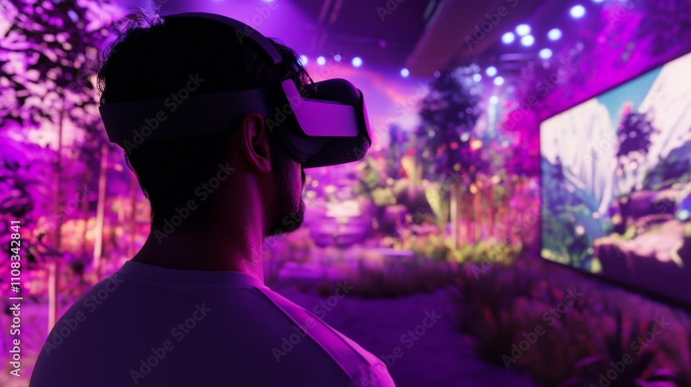 Poster a designer creating virtual environments with immersive technology