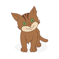 Obraz premium Cute cat cartoon vector illustration
