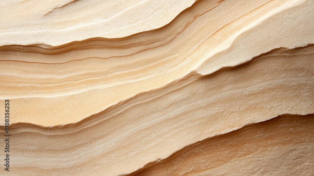 Poster unique spiral patterns create a mesmerizing view within a natural sandstone cave formation in a warm