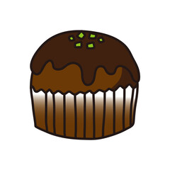 チョコレートとピスタチオのカップケーキ