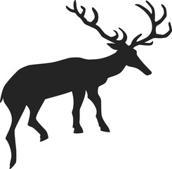 Obraz premium Reindeer Christmas clip art design on plain white transparent isolated background for card, shirt, hoodie, sweatshirt, apparel, card, tag, mug, icon, poster or badge