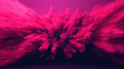 Vibrant Abstract Image of Pink and Purple Color Explosion in Motion Blur Effect