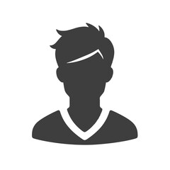 Icon portrait, silhouette, man