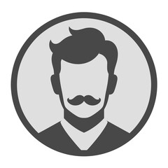 Icon portrait, silhouette, man