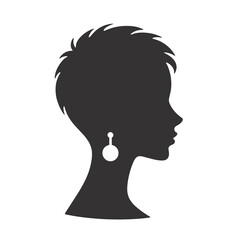 Icon portrait, silhouette, woman