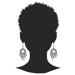 Portrait on the icon, silhouette, woman