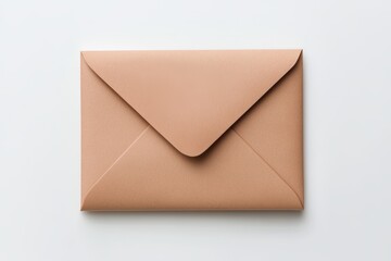 Brown envelope on white background for mail and document delivery