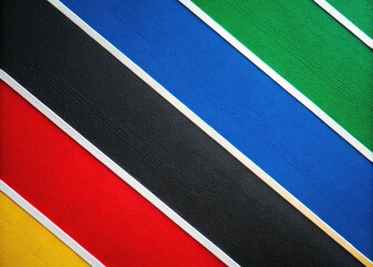 Fototapeta premium Abstract Geometric Background, Olympic Colors Parallel Lines - Minimalist Photography