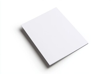 Blank white square paper on clean minimal background