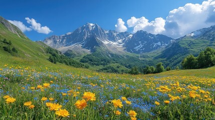 Mountain Meadow Landscape
