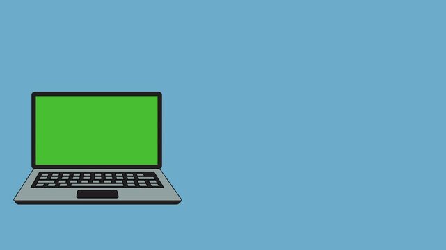 laptop analysing stock animation video