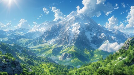 壮大な山脈の空撮9