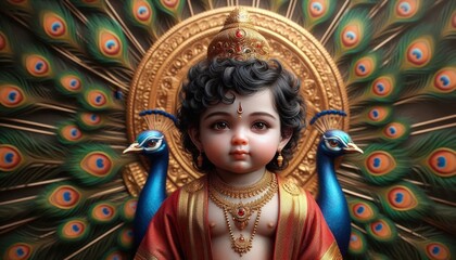 Obraz premium Cute Lord Murugan | Lord Kartikeya 