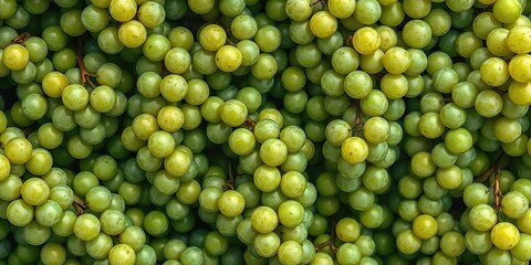Abstract pattern of green grape clusters in the background, produce, vineyard, wallpaper