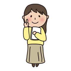 Obraz premium 若い女性教師