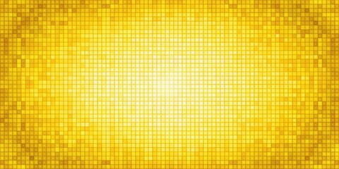 Fototapeta premium A radiant, golden mosaic design with a vibrant central point radiating outwards, forming a captivating geometric pattern