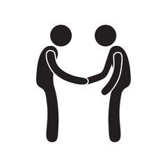 vector flat icon of people shaking hands