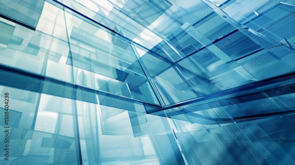 Poster transparent layout featuring glass texture backgrounds, adding transparency and depth to your conten