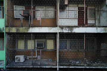 abandoned building in the city