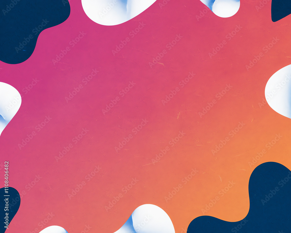 Poster colorful abstract splash design with vibrant gradients and fluid shapes in a modern style