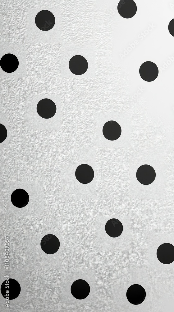 Poster simple and minimalistic monochrome background featuring black polka dots on a light background, idea