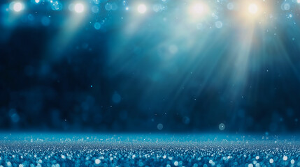 American football stadium in lights and flashes 
