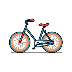 Fototapeta premium Stylish city bike with vibrant design elements