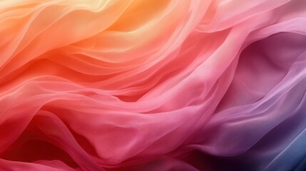 Fototapeta premium Colorful fabric waves create a vibrant and soft texture suitable for various design projects