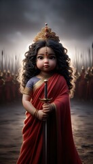 Obraz premium Baby Hindu goddess Durga