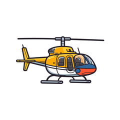 Helicopter flying over a scenic landscape