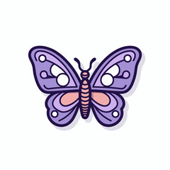 Colorful butterfly with patterned wings