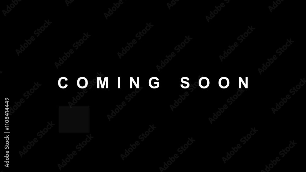Aufkleber typography animation text loading coming soon. opening video