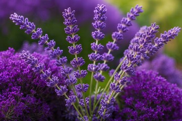 Obraz premium Serene Purple Lavender Sprigs in a Tranquil Floral Arrangement