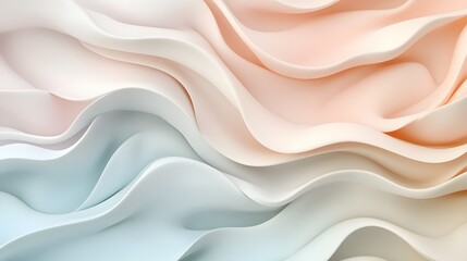 Obraz premium Abstract Pastel Waves Flowing Seamlessly Together