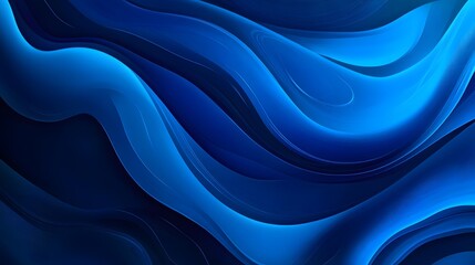 Obraz premium Abstract Blue Swirling Waves Design Background