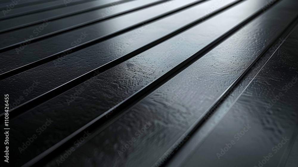 Poster the image is a close up of a black surface with a shiny, reflective texture. the surface appears to 