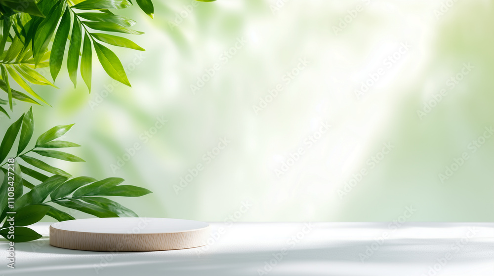 Poster blank white gradient background with product display. white backdrop or empty studio with room floor