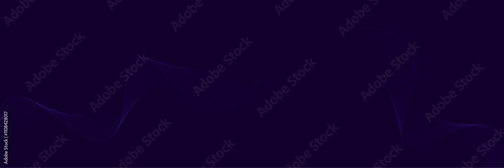 Poster mesmerizing deep blue line wave design with sleek flowing curves, perfect for elegant digital backgr
