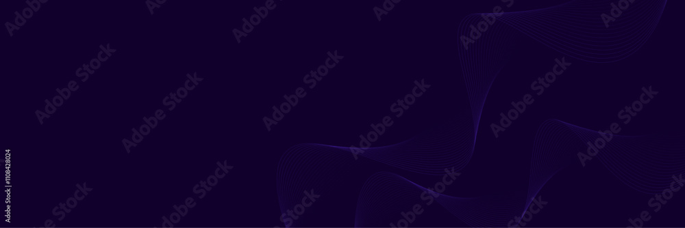 Poster mesmerizing deep blue line wave design with sleek flowing curves, perfect for elegant digital backgr