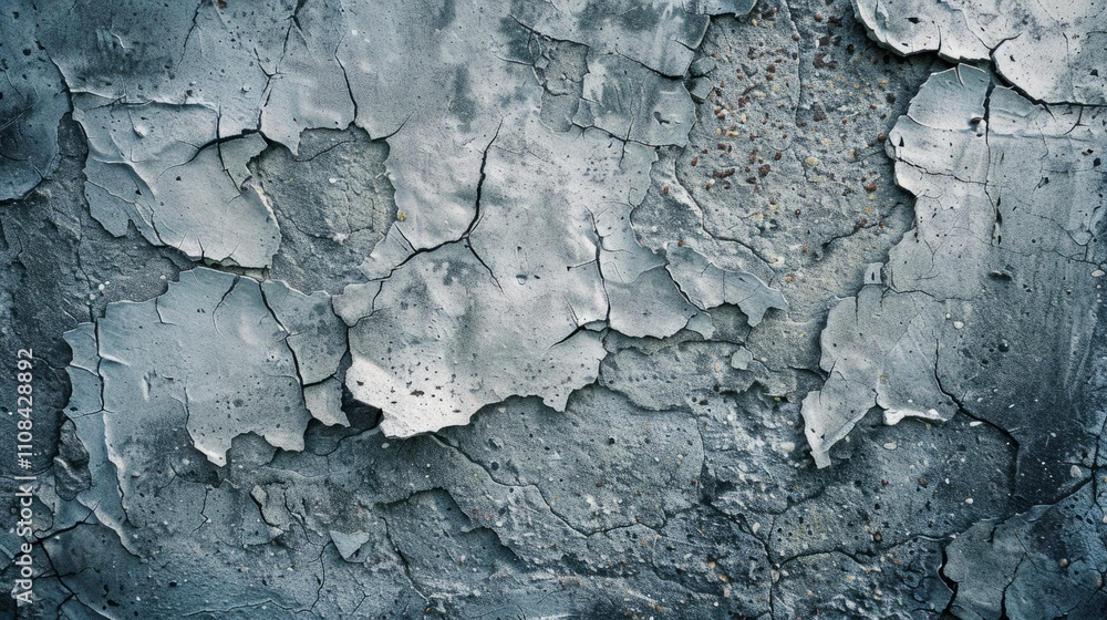 Poster top-down perspective highlighting the rough and textured surface of a concrete background