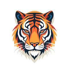 Vivid tiger head illustration